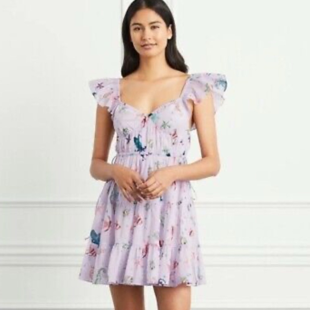 Hill House Lucia Dress ‘Under The Sea’ Ruffle Sleeve Dress